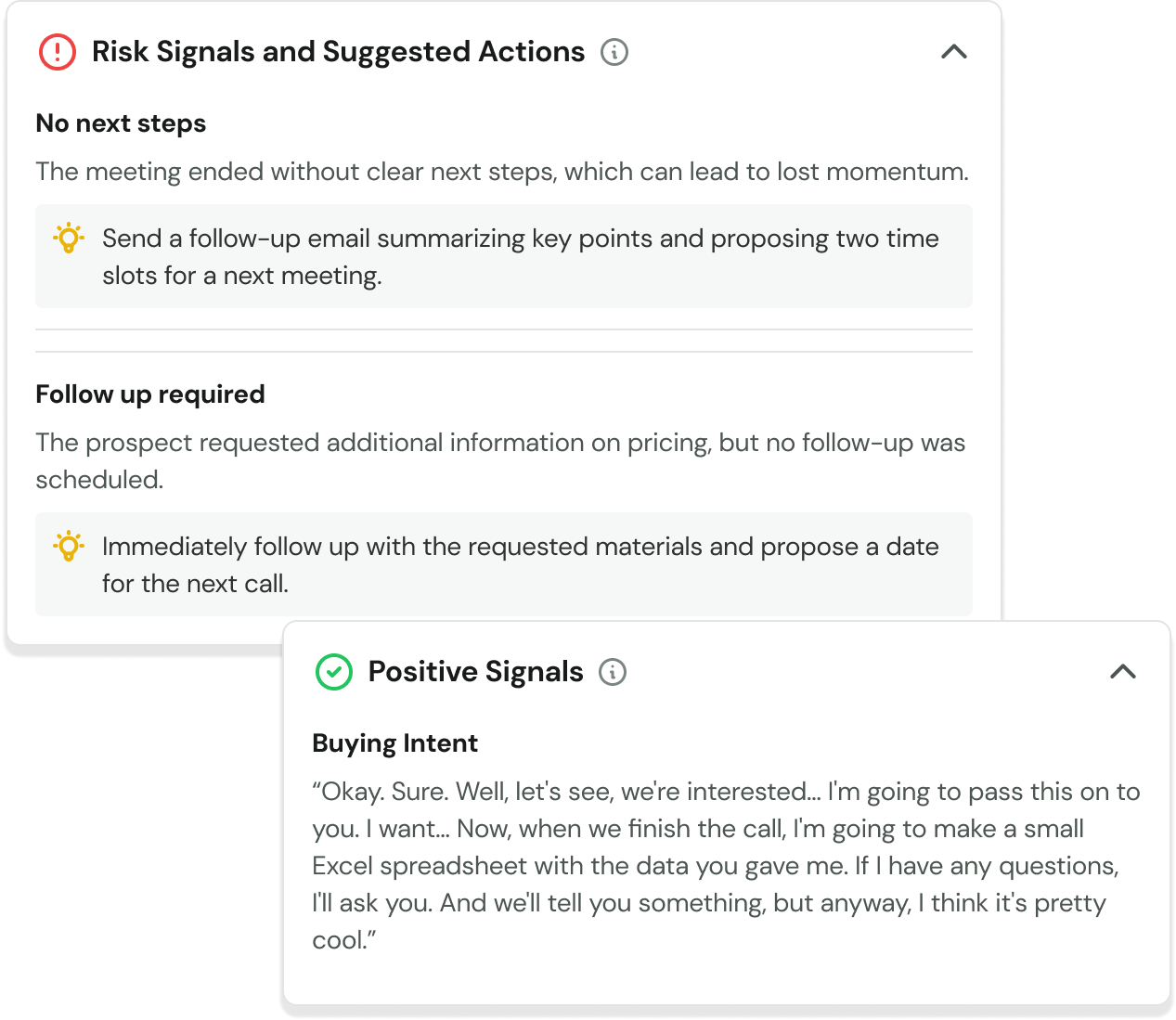 Buying signals in real time
